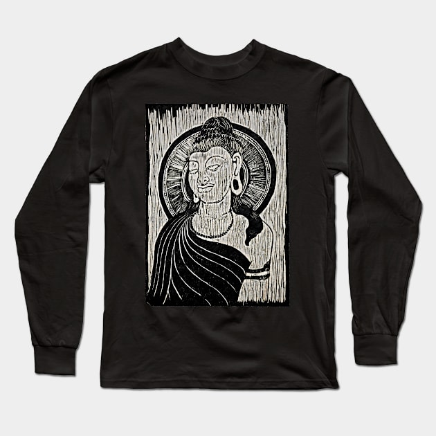 Bodhisattva Long Sleeve T-Shirt by Lunatic Painter